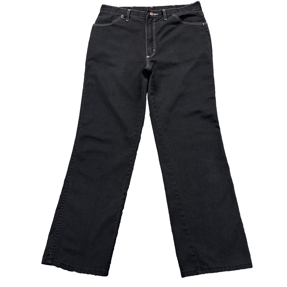 Maverick Jeans Mens 32x30 Black Straight Leg Five Pocket Denim‎ made in USA